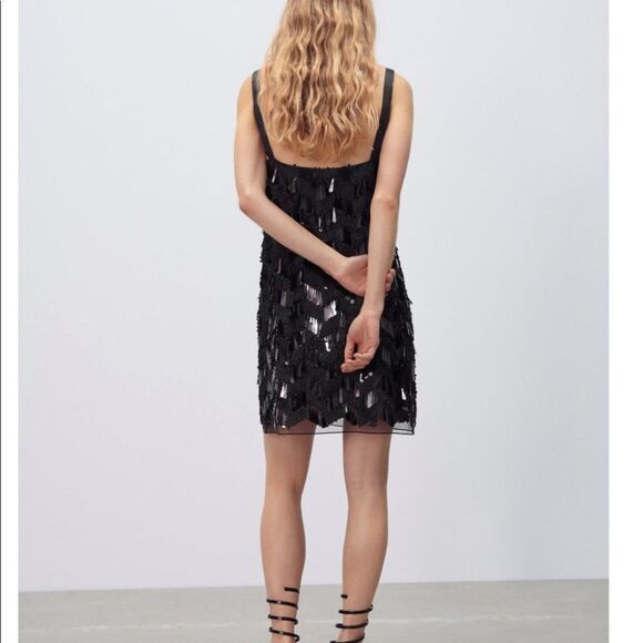 ZARA SEQUIN MINI DRESS - Picture 7 of 8